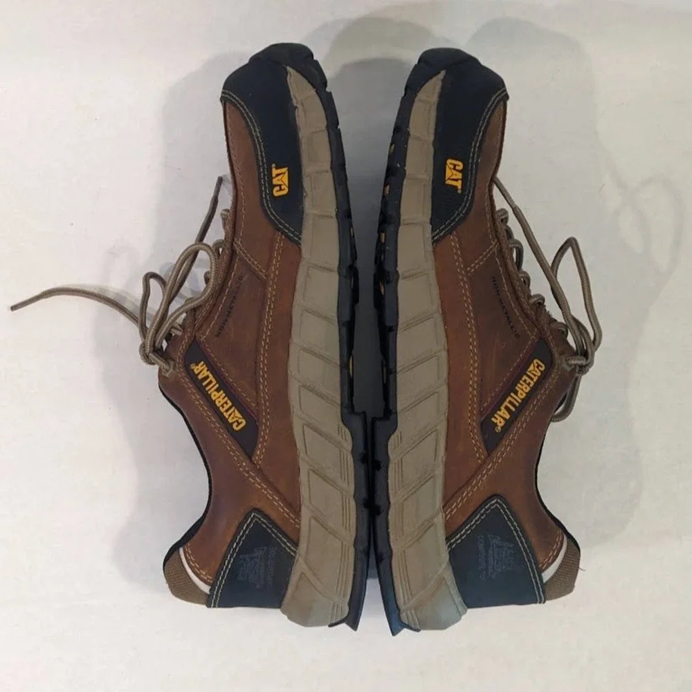 CAT Caterpillar Streamline Composite Toe Mens 10.5 Wide Brown Work Shoes P90838